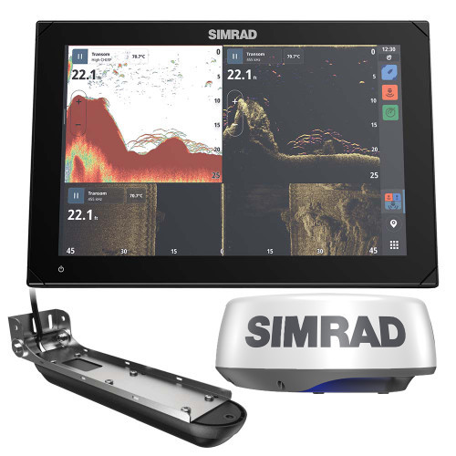 Simrad 000-15378-001 NSX 3012 Radar Bundle - HALO20+ Radar Dome  Active Imaging 3-in-1 Transducer [CWR-99584]