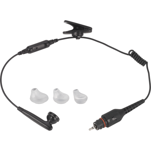 Motorola NNTN8294 Operations Critical Wireless Earbud with 11.4? cable, inline mic, BLACK. Must be ordered with NNTN8127 wireless PTT Pod