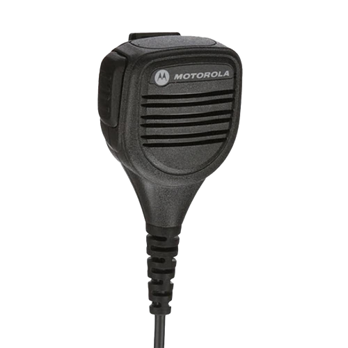 Motorola PMMN4013 Remote Speaker Microphone with Ear Jack, Coiled Cord and Swivel Clothing Clip Intrinsically Safe (FM)