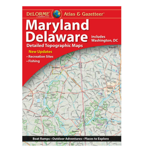 Garmin New OEM DeLorme® Atlas & Gazetteer Paper Maps Maryland/Delaware, 010-13226-MD