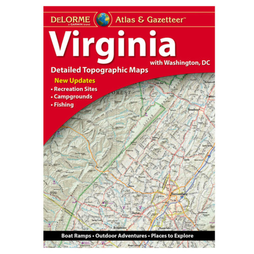 Garmin New OEM DeLorme® Atlas & Gazetteer Paper Maps (Virginia), 010-12808-00