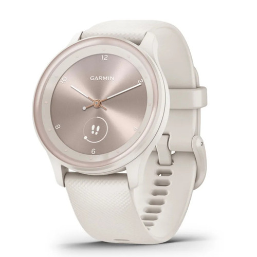 Garmin New OEM v­vomove® Sport Ivory Case and Silicone Band with Peach Gold Accents, 010-02566-01