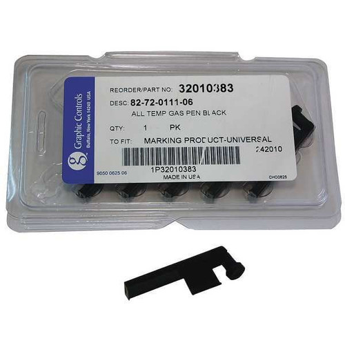 Graphics Control 82-72-0111-06 - BLACK STATIC PENS Chart Recorder Pen, Black, PK6