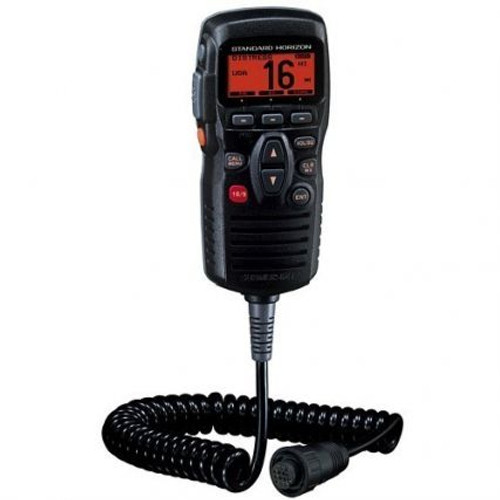 Standard Horizon CMP31B Remote station microphone (Black) Long cord, Loud audio