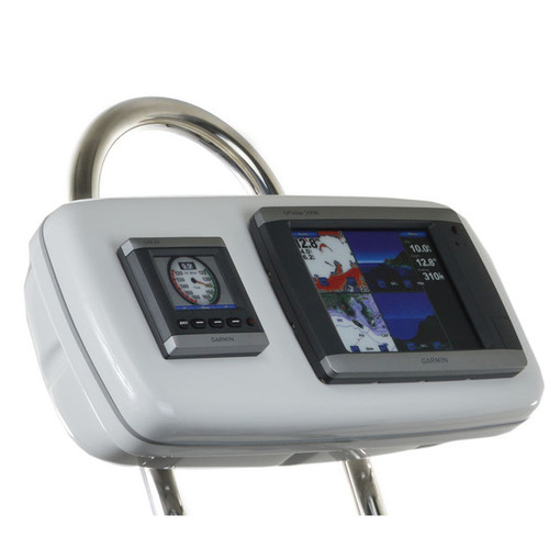 NavPod SystemPod Pre-Cut for Garmin 5008/5208 on the right *AND* 1 additional instrument (3.6" hole) on the left for 9.5" wide guard