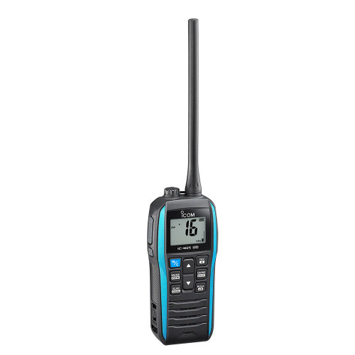Icom M25 EVO BLUE 71 USA 5W floating marine VHF Marine radio with USB-C type charging in marine blue