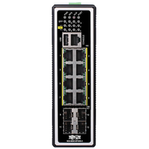 Eaton NGI-M08C4POE8-2 - 8P MNG INDT GIG POE SWITCH,DIN