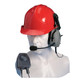 Entel CHPHS/DT9 Single ear-cup ear defender headset with hardhat fixings, c/w PTT-E/DT9