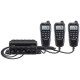 Icom M510BB 21 USA Black box marine VHF fixed mount w/ AIS, black HM-195GB, and three CommandMic™ ports