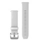 Garmin New OEM Quick Release Bands (20 mm) White with Polished Silver Hardware, 010-13114-01