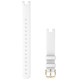 Garmin New OEM Lily® Bands (14 mm) White Italian Leather with Cream Gold Hardware (Large), 010-13068-A6