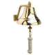 WEEMS & PLATH 6" Brass Bell w/ Off-White Monkey's Fist Lanyard