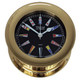 WEEMS & PLATH Atlantis Quartz Clock, Black Dial w/ Color Flags