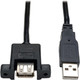 Eaton U024-06N-PM - 6IN PNL MOUNT USB2.0 AA CABLE