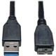 Eaton U326-001-BK - 1FT BLK USB3 A/MICRO-B CBL