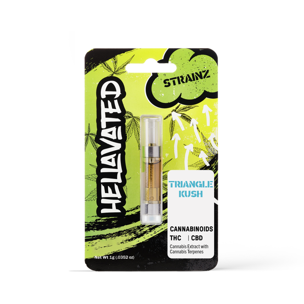 Hellavated Strainz 1 gram cartridge - Triangle Kush