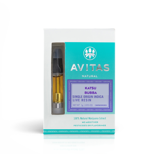 Avitas Live Resin - Katsu Bubba - 1 gram cartridge