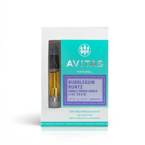 Avitas Live Resin - Bubblegum Runtz - 1 gram cartridge