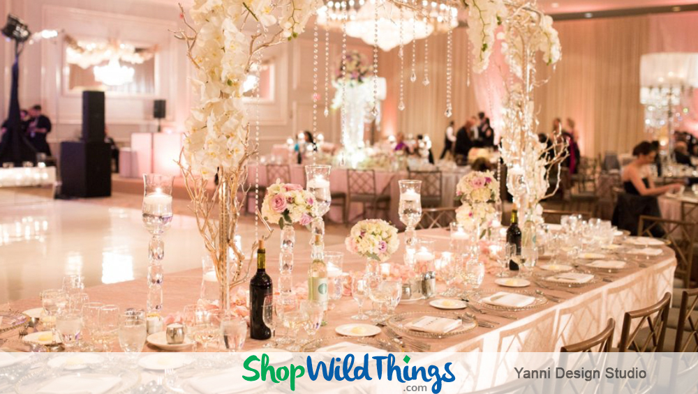 A Romantic Ballroom Reception Featuring Blush, Bashful and Bountiful Bling