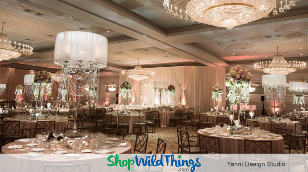 A Romantic Ballroom Reception Featuring Blush, Bashful and Bountiful Bling