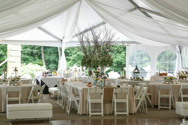 Burlap, Brooches, and Bling | Reception Tent as Outdoor Art