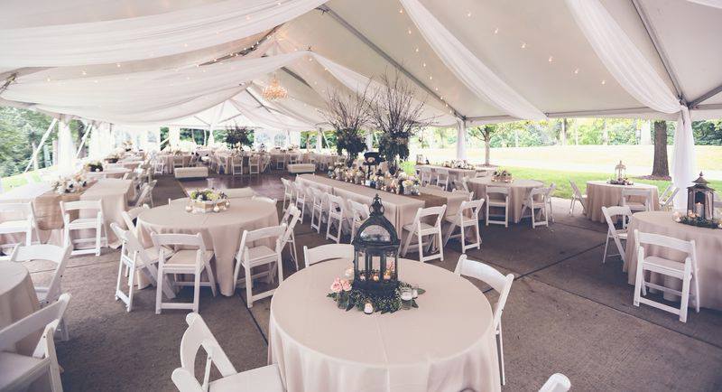 Burlap, Brooches, and Bling | Reception Tent as Outdoor Art