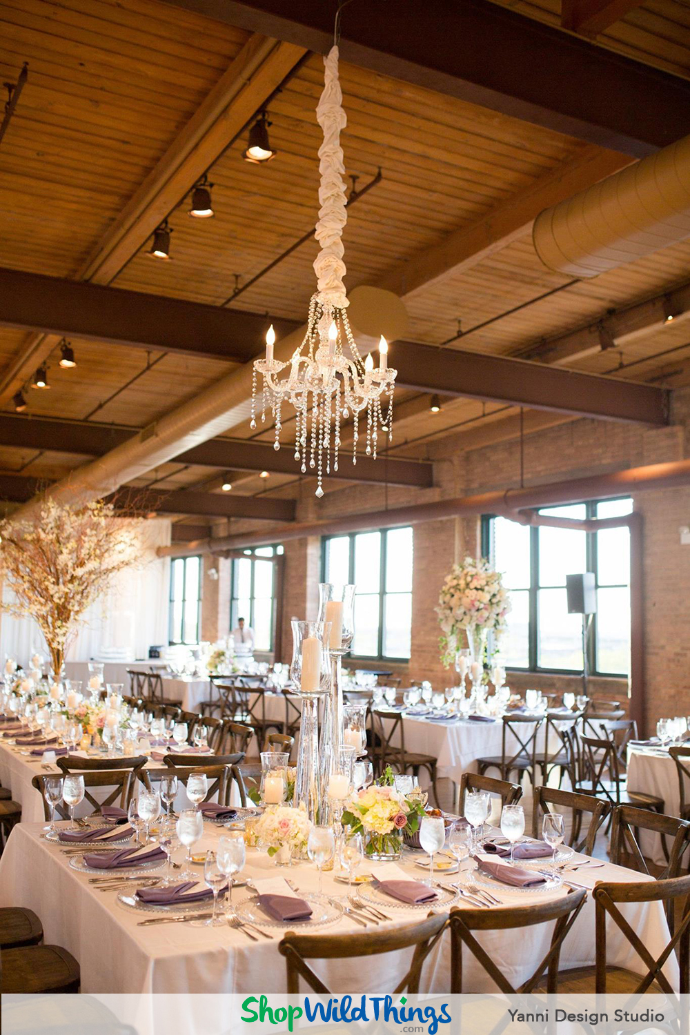 Chandeliers as Cost Effective Wedding and Reception Focal Points