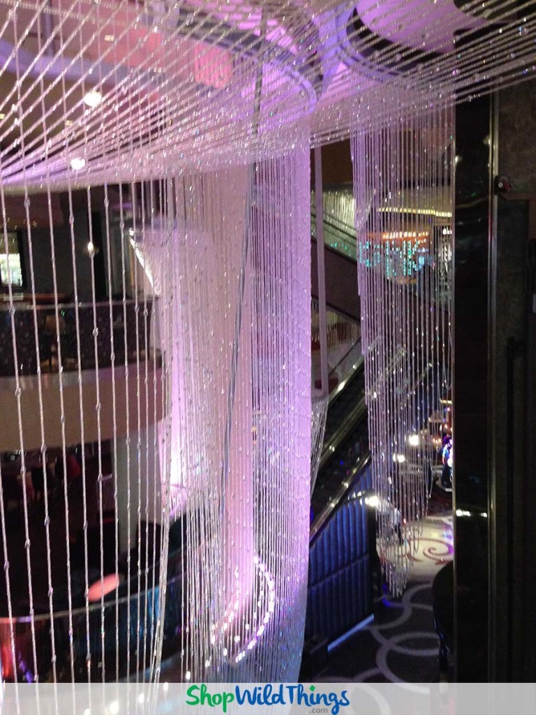 Crystal Columns, Beaded Curtains & Crystal Ceiling Drapes = Las Vegas Fabulousness!