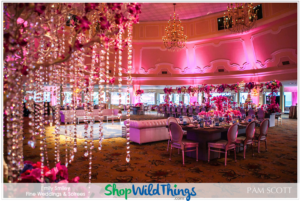 How to Decorate a Luxury Beach Wedding with Crystals & Chandeliers