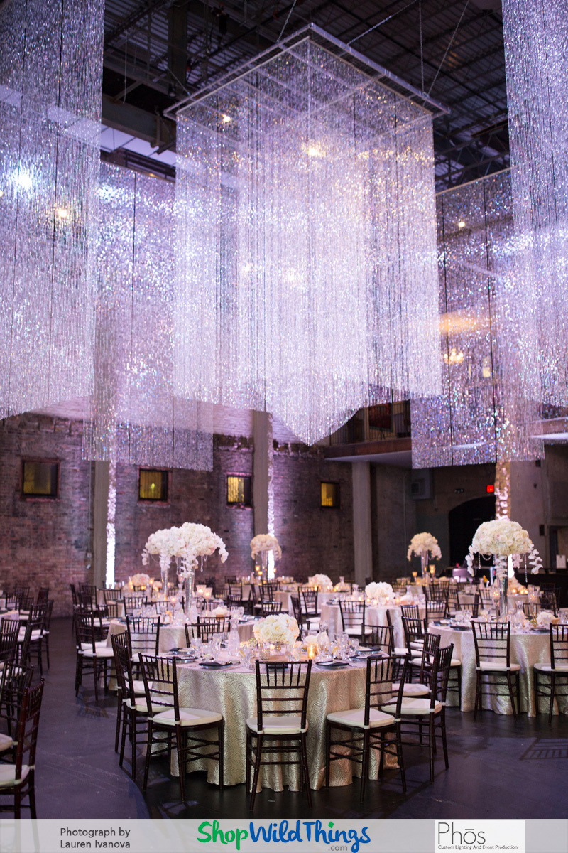 Diamond Bead Curtains Add Drama and Disguise Infrastructure