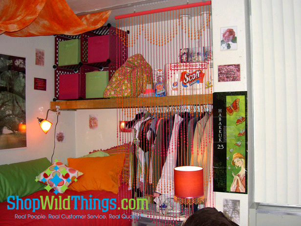 Dorm Room Decor - Using Beaded Curtains and Chandeliers in your Dorm Room