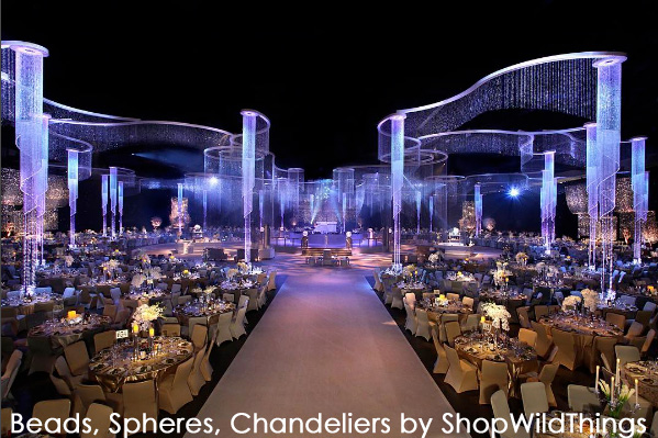 Emmy Awards - Crystal Curtains, Swirl Chandeliers & Sphere Chandeliers