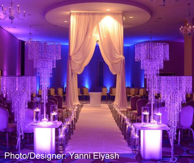 How to Use a Chandelier as a Centerpiece, Chandelier on a Table for