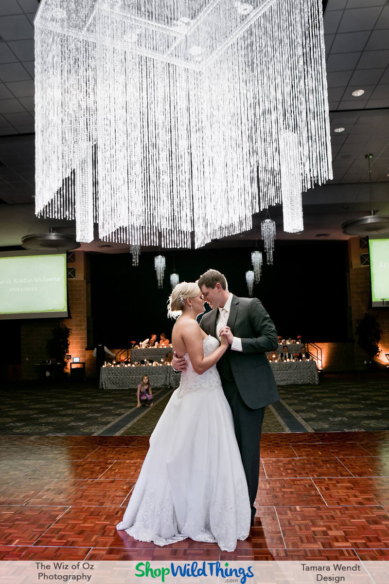 Sparkling Accessories Light Up Nighttime Ballroom Receptions