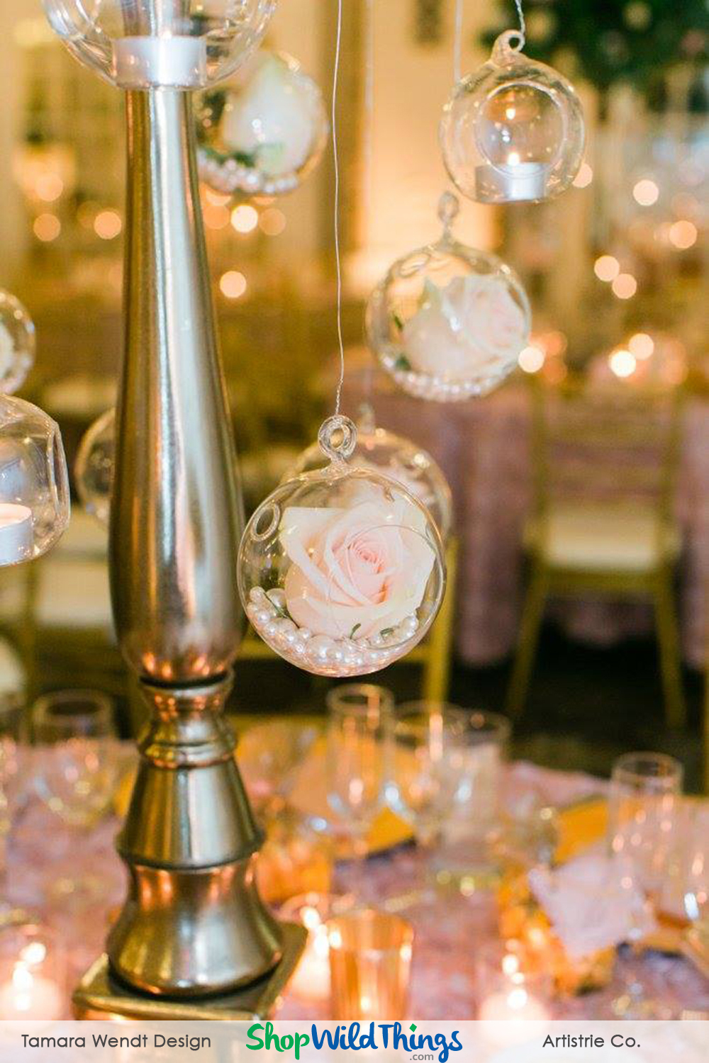 Diy Great Gatsby wedding Globe Centerpieces 