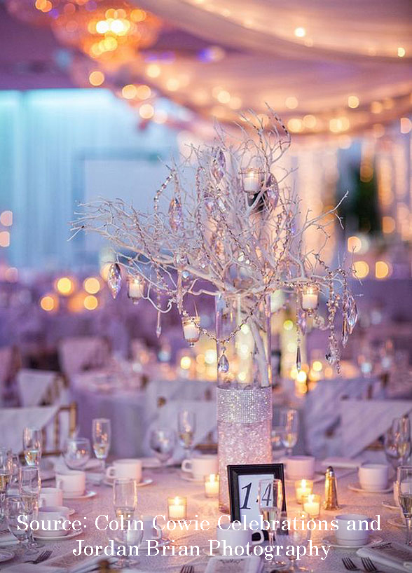 Wedding Reception Table Decorations: Vases, Candles