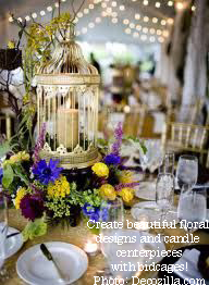 Wedding Reception Table Decorations: Vases, Candles