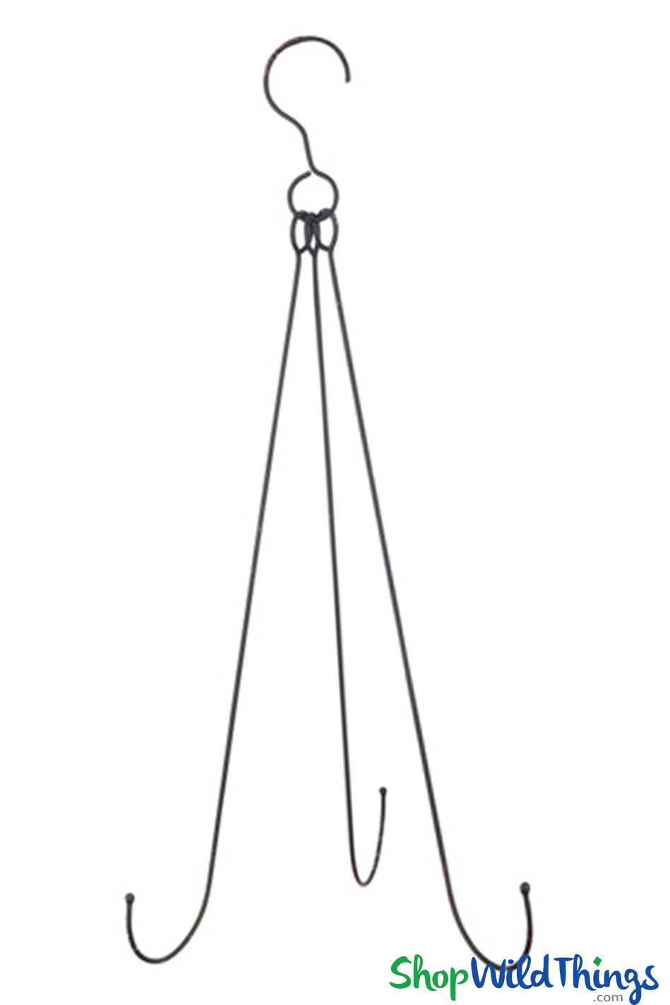 30" Black Iron Hanging Wreath