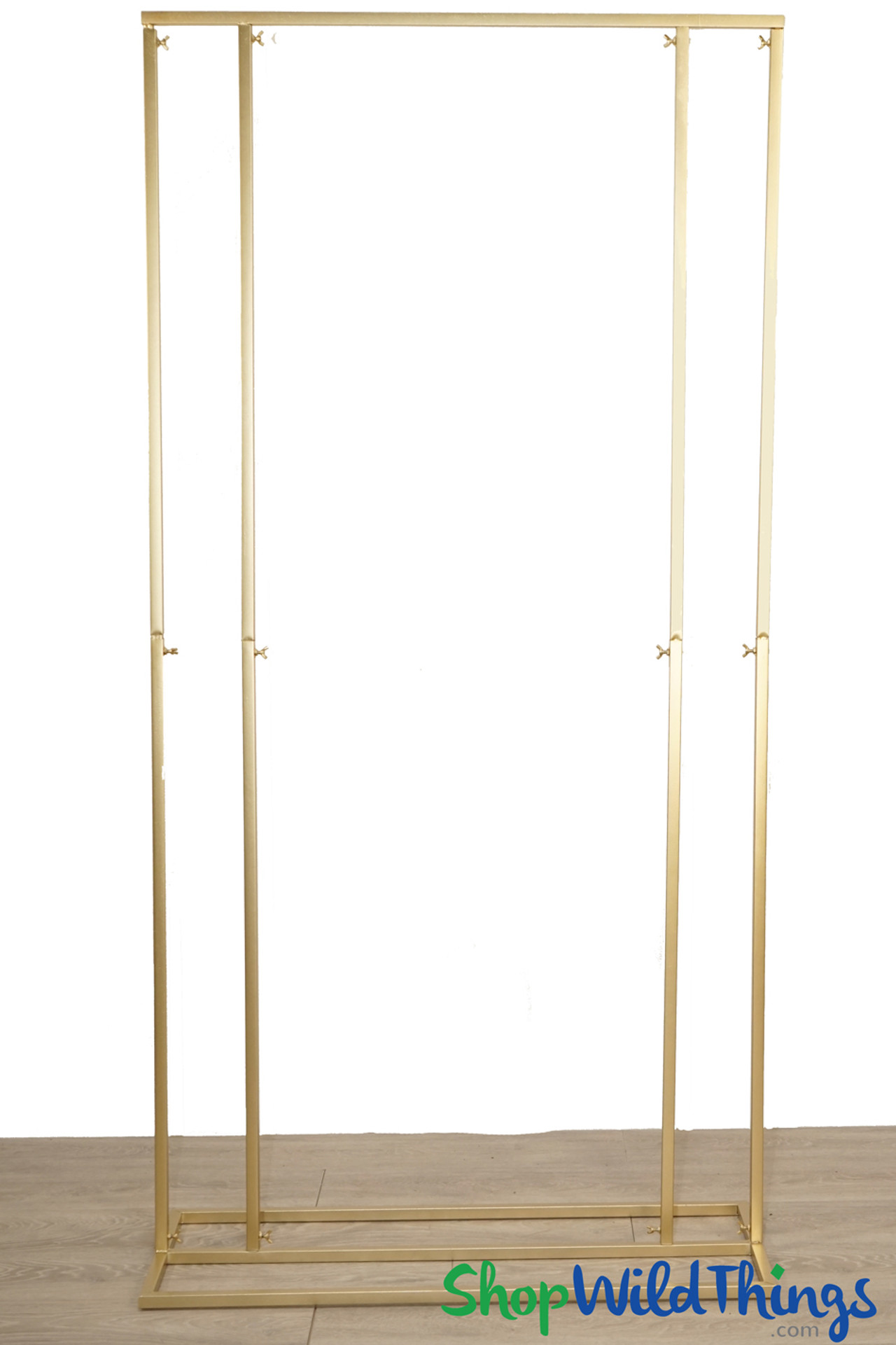 Gold Metal Frame Backdrop 6.6' Tall Rectangular Wedding Arch