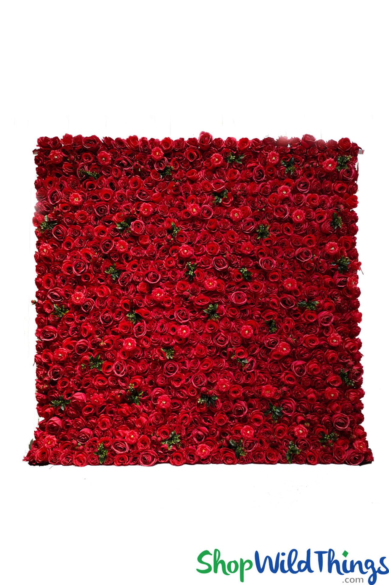 Rich Red Roses and Assorted Premium Florals Backdrop Wall 8x8 ...