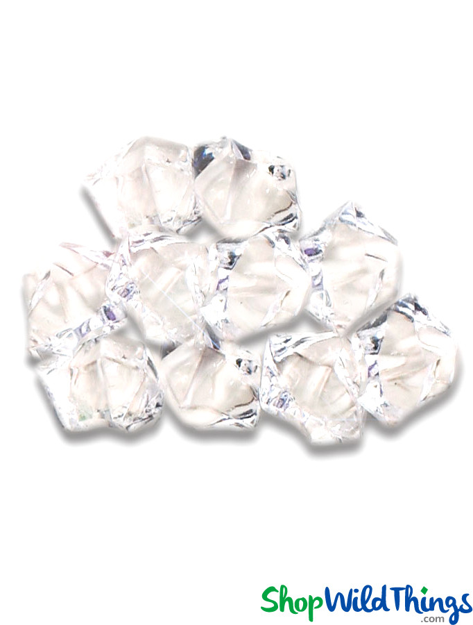 Acrylic Ice Cubes Bulk 1lb Bag Melted Look