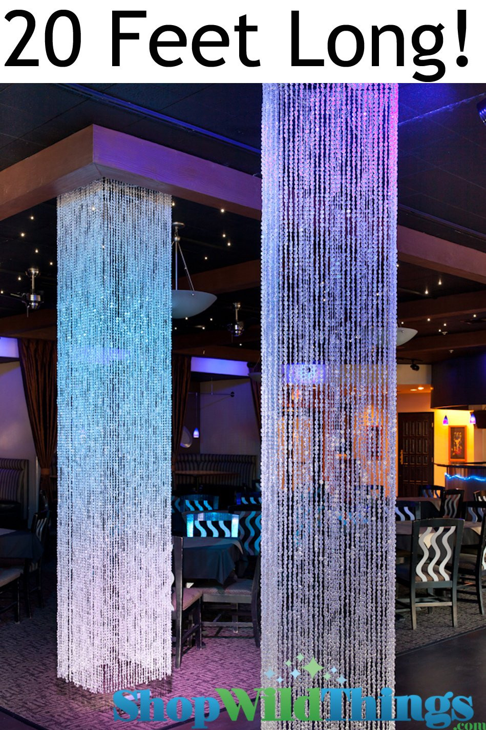 Crystal Columns Diamonds, 9' Long Diamonds Non-iridescent Columns ...