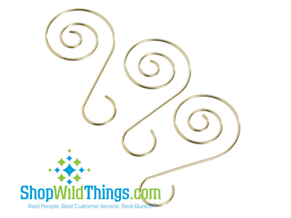 Displayers Gold Ornament Hooks Set of 60 Hooks