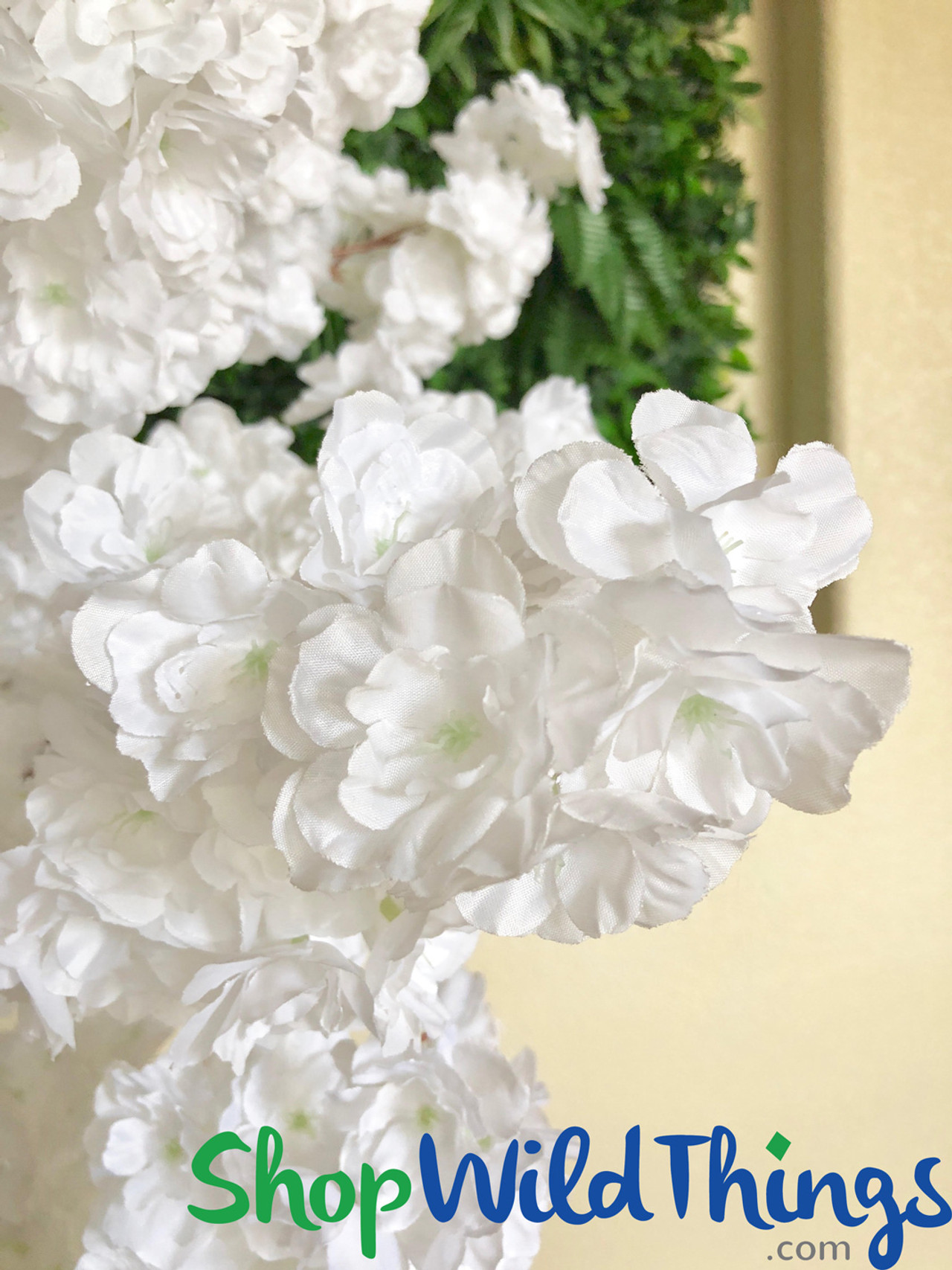 Large Artificial Trees White Flowering