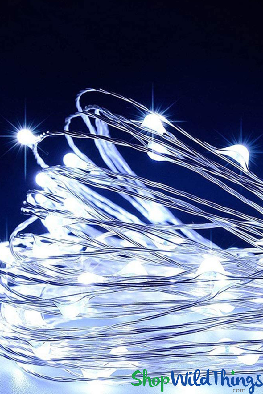 DazzLED Fairy String Light - 50 Cool White LEDs - Waterproof - Battery  Operated 16