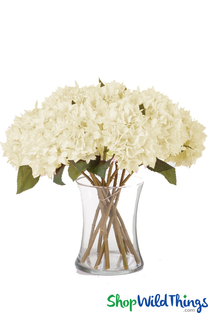 Artificial Hydrangea Flowers|Cream Silk Blooms|ShopWildThings.com
