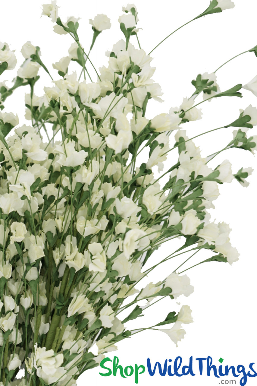 5 White Baby's Breath Sprays Small Flower Picks Millinery Flowers
