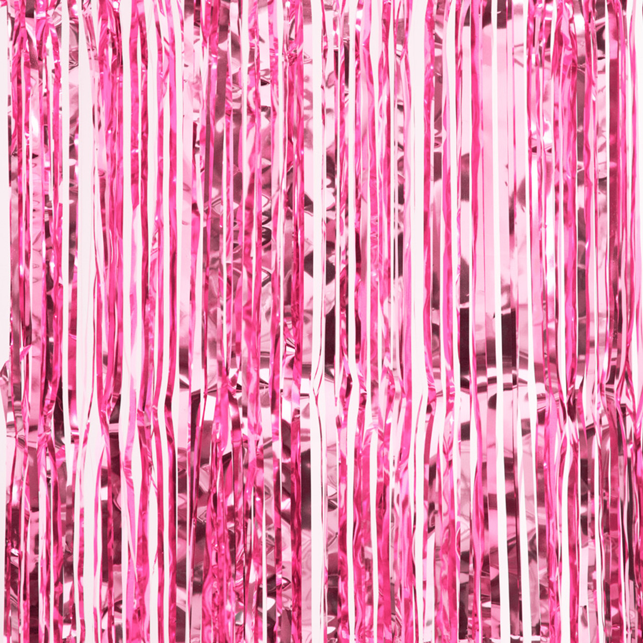 Pink Backdrop for Pink Party Decorations - Pink Foil Fringe