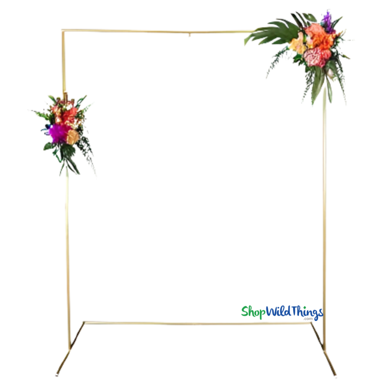 Sturdy Metal Backdrop Stand Frame Shiny Gold Stand for Wedding