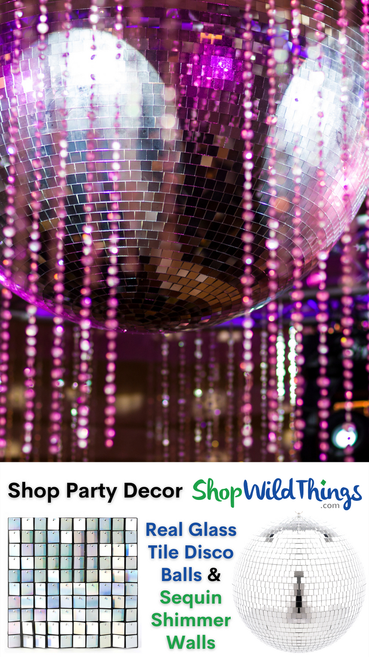  8 Mirror Disco Ball - Cool and Fun Hanging Party Disco Ball  for Big Party Decorations, Party Design、Decorate (8 inch, Pink)